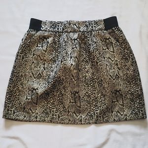 By&By Gold Metalic Jacquard Skirt